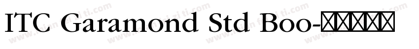 ITC Garamond Std Boo字体转换